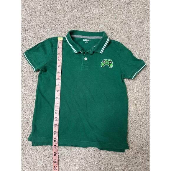 Old Navy Boys Green Video Game Controller Polo Shirt Size XS 5 Short Sleeve - Picture 4 of 6
